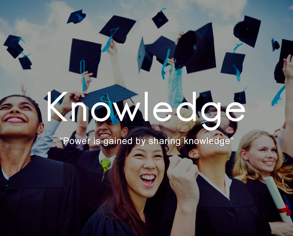 Image of a graduating class with letters Knowledge - Top 5 Reasons People Should Read Daily