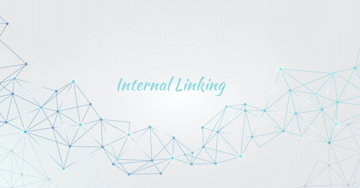 Actions To Take After Publishing Your New Blog Post - image showing a DNA like structure with connection points and heading "Internal Linking"