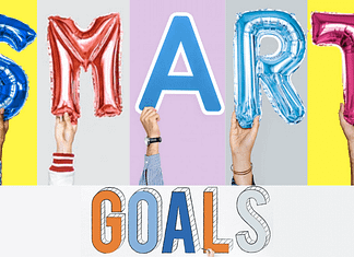 SMART Goals letters held by hands