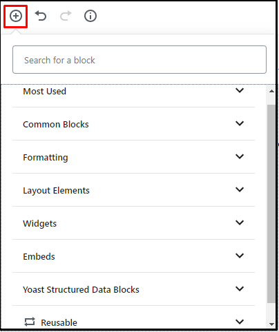 Types of Blocks you can add