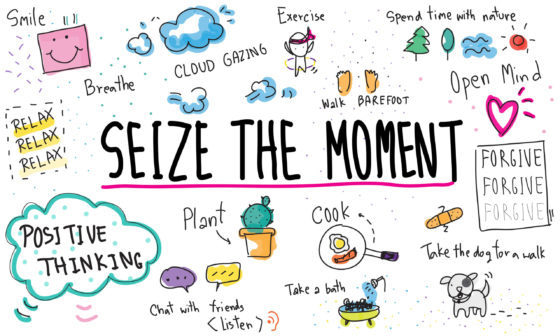 Page where many words relating to Seize The Moment appear