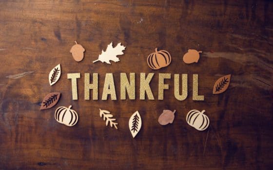 "THANKFUL" letters on oak table - Be Perceived An Effective Leader