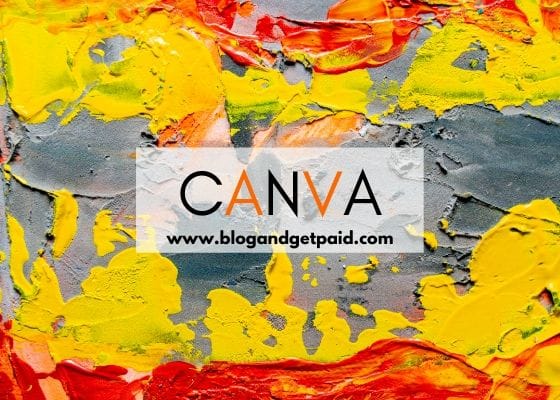 Canvas of oil painting with letters "Canva"