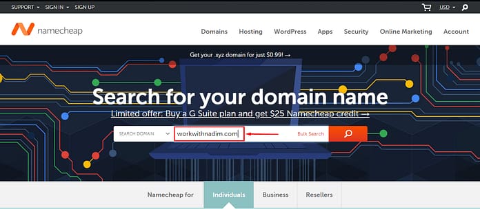 From Zero To Domain Name - search