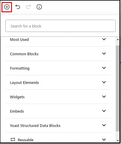 Types of Blocks you can add